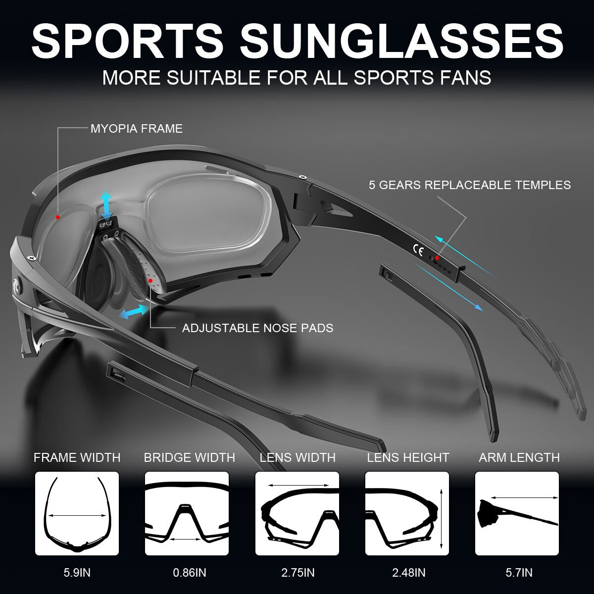 EXS Replacement 3 Lens Cycling Sunglasses - X-Tiger