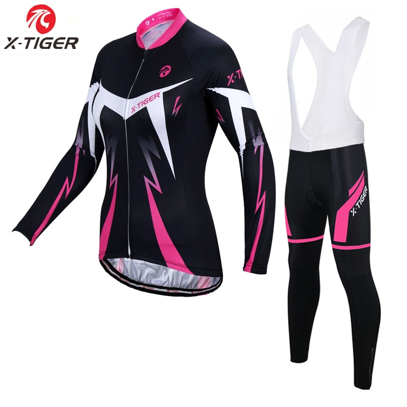 Women Cycling Long Sleeve Suit - X-Tiger