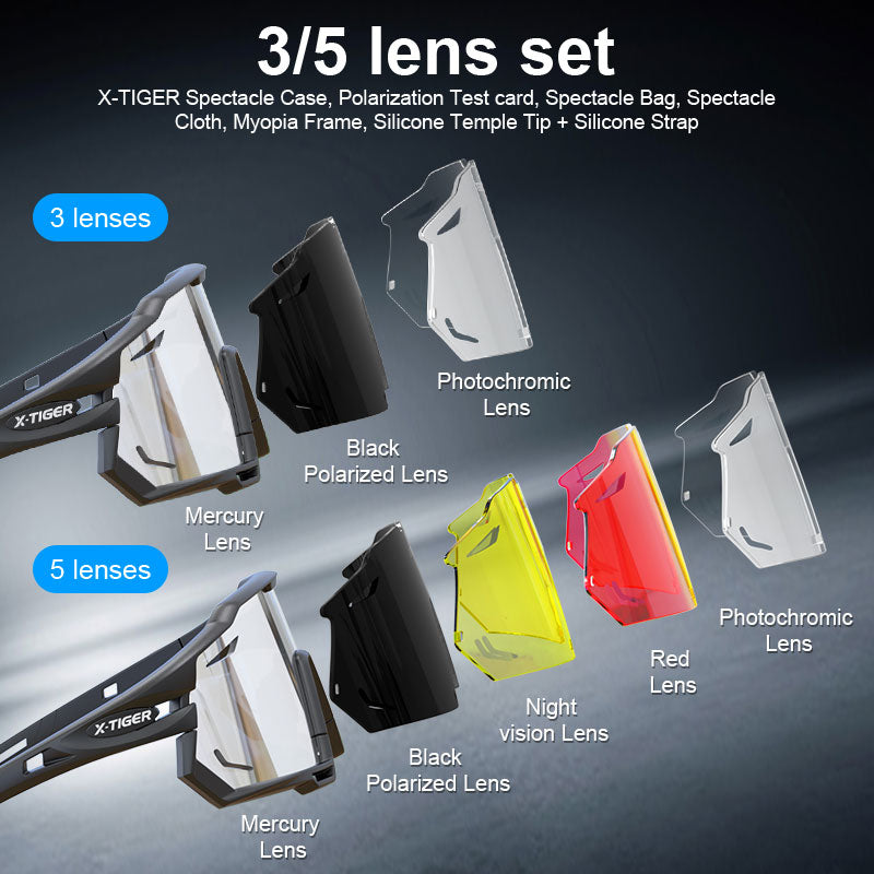 XTS 5 Lens Photochromic Sunglasses - X-Tiger