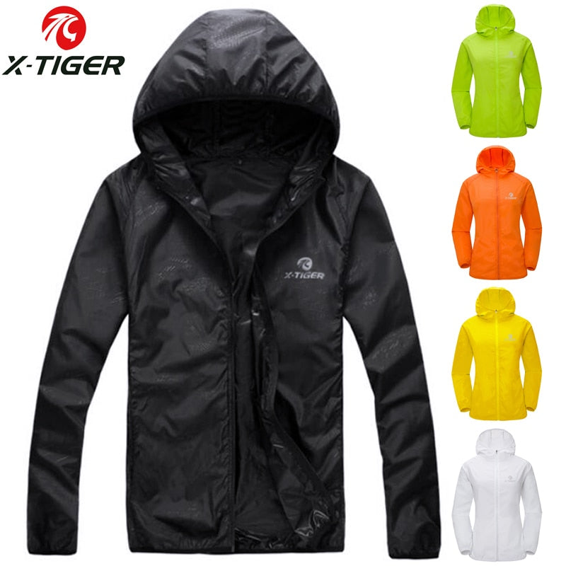 Cycling Raincoat Adult Waterproof Reflective - X-Tiger