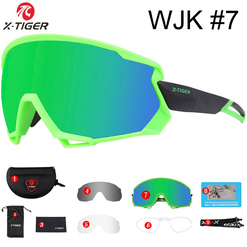 WJK Polarized Cycling Glasses 3 Lens - X-Tiger