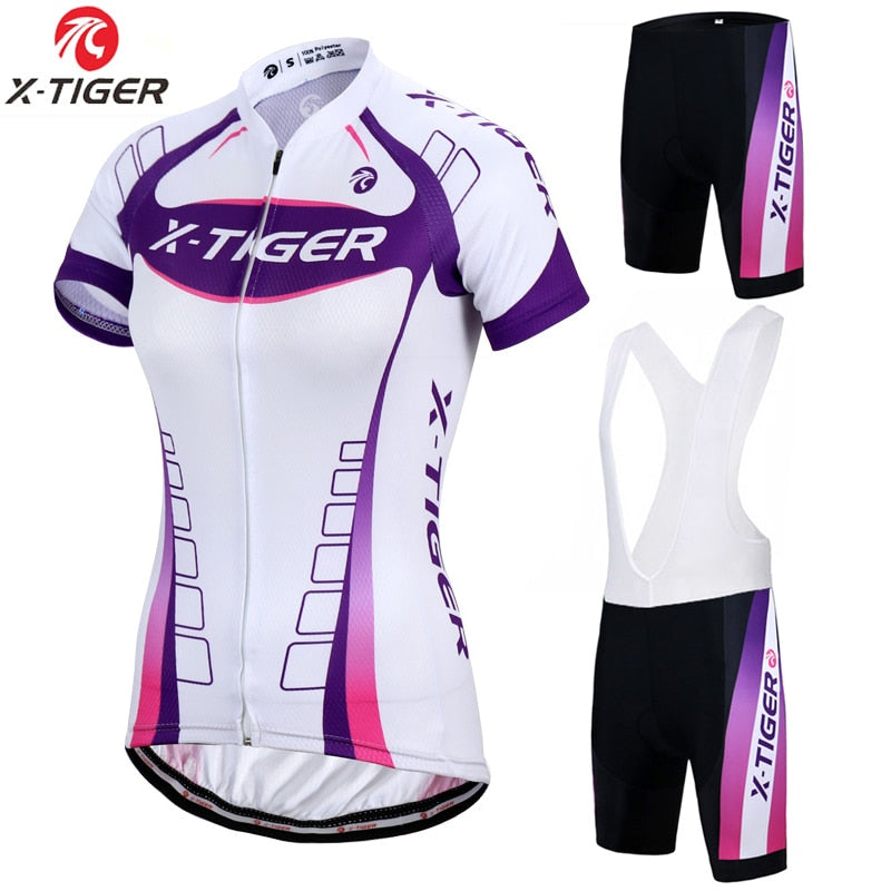 Women Cycling Short Sleeve Suit - X-Tiger
