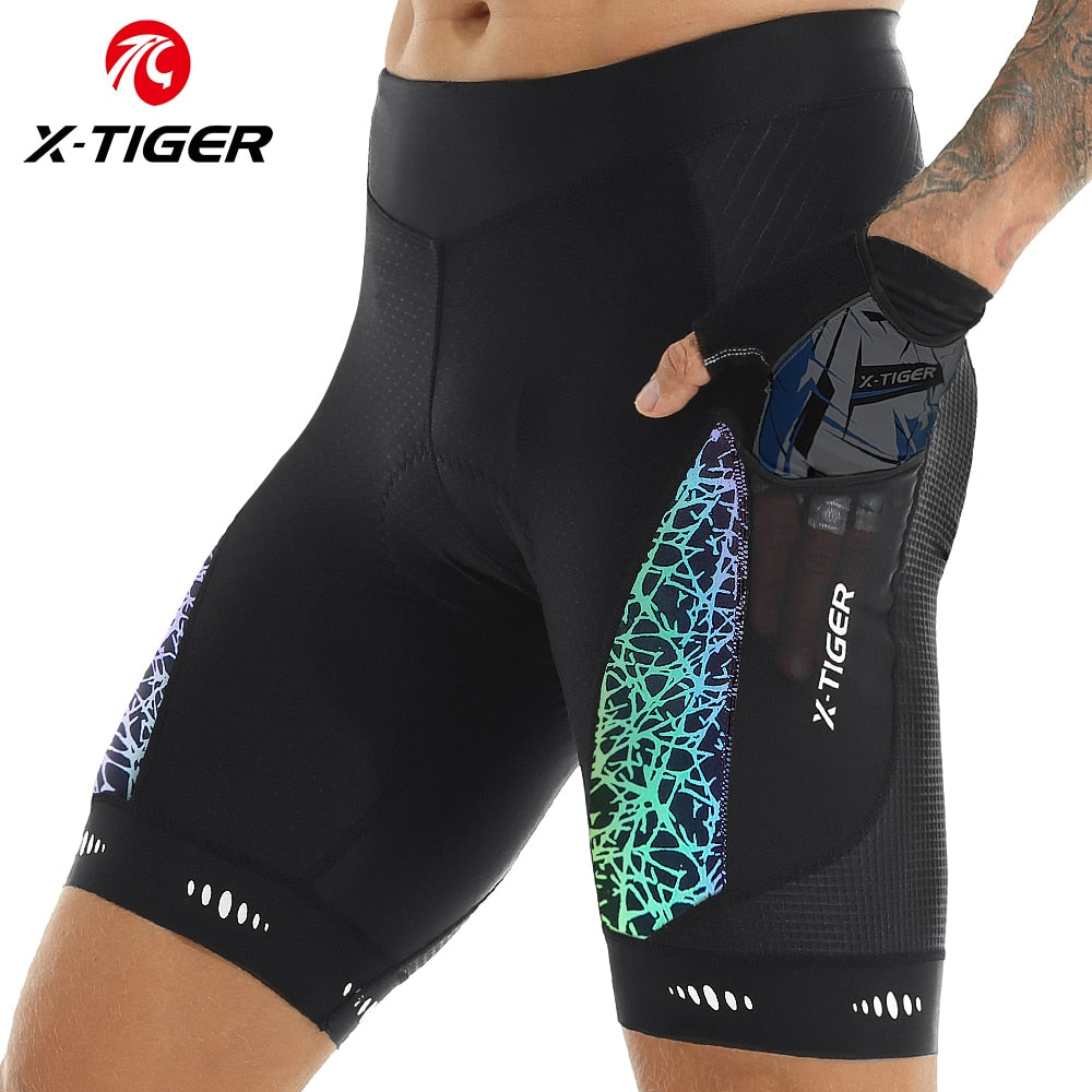 Reflective Version Men Cycling Shorts Pants - X-Tiger