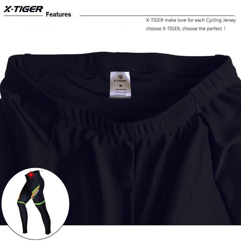 5D Gel Pad 100% Lycra Bicycle Trousers - X-Tiger